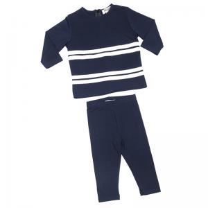 0-5 Years Old Summer Children's Suit Zipper Top With Legging two-piece Baby Clothes