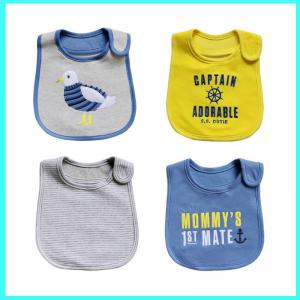 100% Cotton on-the-go Waterproof Baby Feeding Bibs 