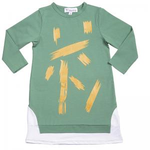 2021 New Arrival Children Girls Knitted Breathable Printed Cotton Spandex Dresses