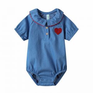 Baby Denim Shirt Romper Factory Directly Denim Kid Overalls