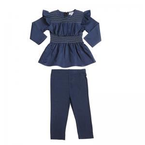 Baby Girl Ruffle Sleeve Shirt With Legging 2 pcs Toddler Girl Outfit set