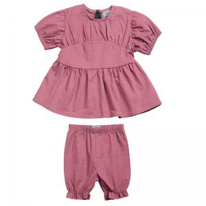 Baby Summer Clothing Sets Toddler Kids Girl Puff Sleeve Top With Shorts Suits