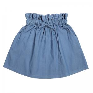 Boutique Kid Girl's Jean Skirts Children Cotton Denim Casual Side Pocket Short Skirt