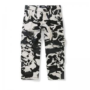 Boys' Camo Military Cargo Pants, 8 Pockets Casual Outdoor Trousers