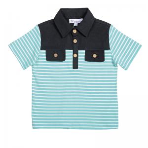Children's Summer Boy Short-Sleeved Striped Cotton POLO Shirt