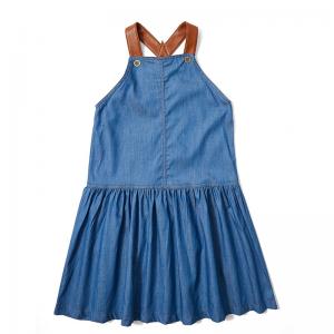 Custom Summer Casual Comfortable Kids Jean Dress Wholesale Vendor clothing 