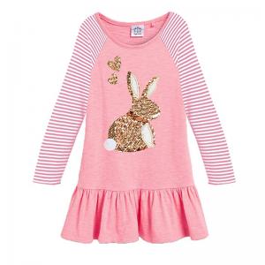 Cute Girls Dress Wholesale Sequin Embroidery Kids Fall Dress Boutique Girls Dress