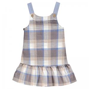 Fashion Clothes Children Spring Girls Clothing Yarn Dyed Suspender Skirt For Kids