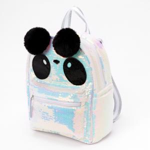 Fashion Hot Selling Panda School Sequins Backpack Bags For Child