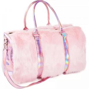 Fashion Plush PU Laser Travel Duffel Bag From China Bags Manufacture Supplier