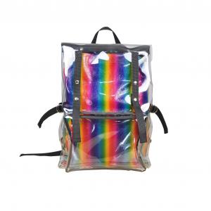 Fashion Transparent PVC City Leisure Backpack For Girls Women