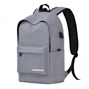 Grey Oxford USB Charging Student Backpack  School Bags Kids Backpacks For School Children
