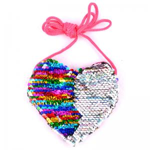 Hart Sequins Reversible Should Purse Kids Girls Coin Bags Pocket 