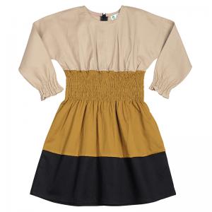 Infant/Toddler Girls Smocked Dress 3 Spliced Dress For Children 