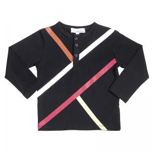 Kids Apparel Long Sleeve High Quality Solid Polo Shirt without collar