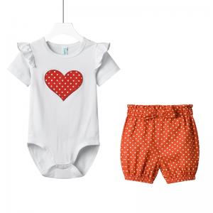  New Arrival 2025 Baby Clothing Soft Fabric Bodysuit And Shorts Two Pieces Girls Outfits