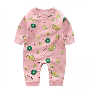 New Design 95% cotton 5% Elastane Full Print Popular Long Sleeve Romper Onesie For Baby 