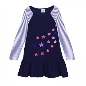 New Spring Clothing Bulk Buy From China Kids Girls Raglan Sleeve Dress