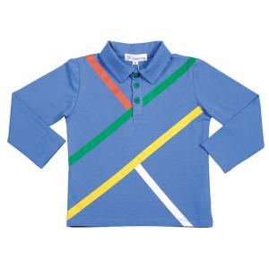 Pure Cotton Soft Feeling Kids Polo with Printed Design Children Polo Shirt