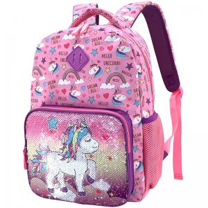 Reversal Sequin Unicorn Character School Backpack For Girls