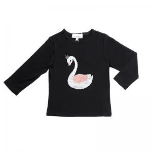 Sequin Swan Character Baby Dress Skrit For Spring Autumn