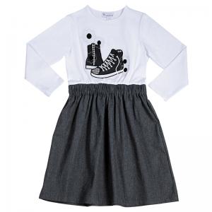 Summer Kids Clothes Online Wholesale Fashion Knitted Dress For Baby Girls