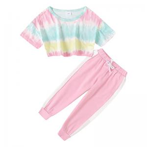 Toddler Girl Clothes Sets, Baby Girl Summer Short Clothes Short Top with Pants 1-6T